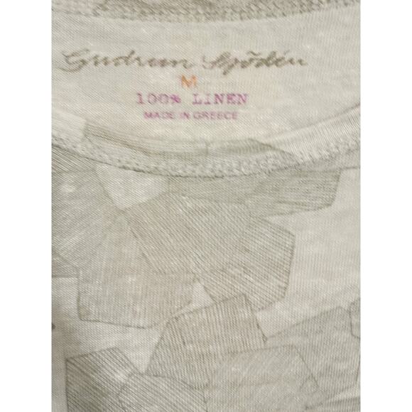 Gudrun Sjoden Medium Beige Floral Pattern Long Sleeve Top Sweater - Picture 7 of 7